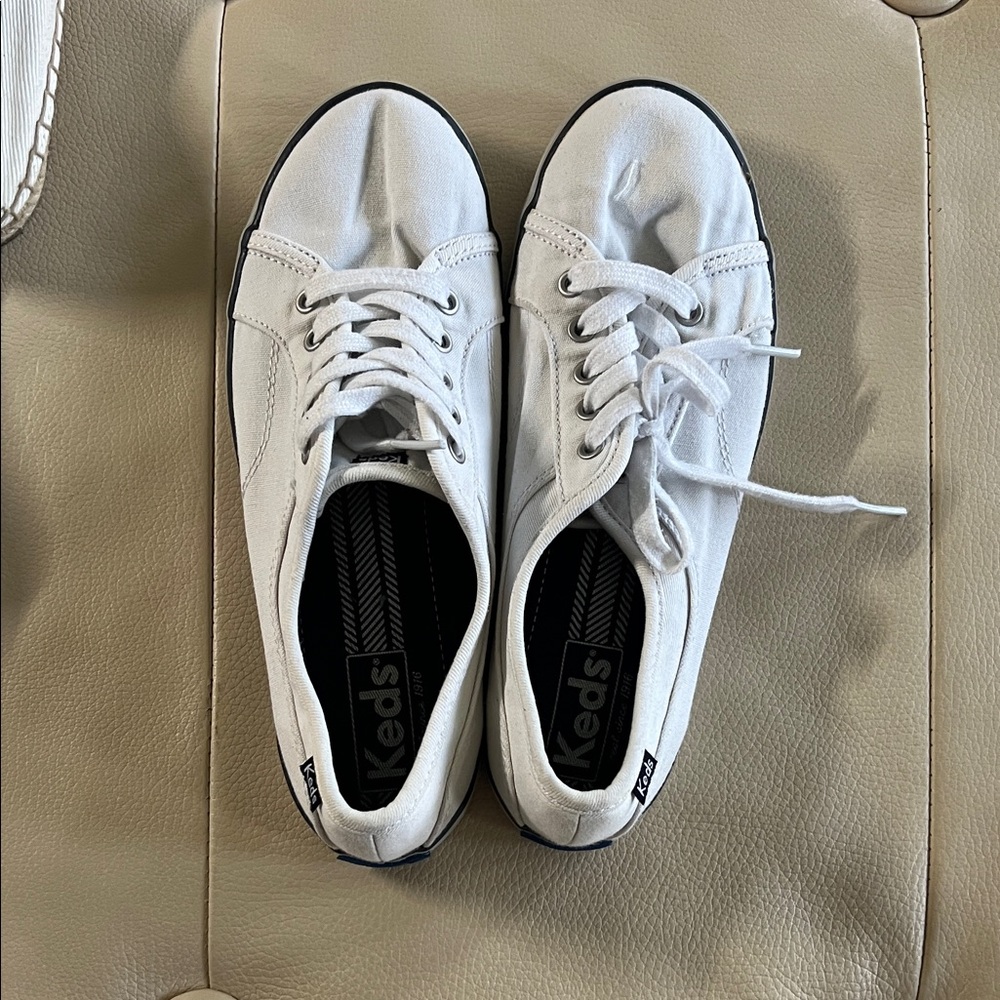 Keds Classic White Lace-Up Sneakers